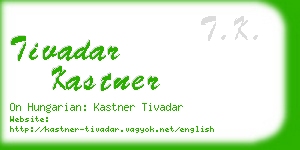 tivadar kastner business card